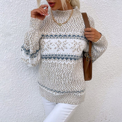 Monika™ Schneeflocken Strickpullover