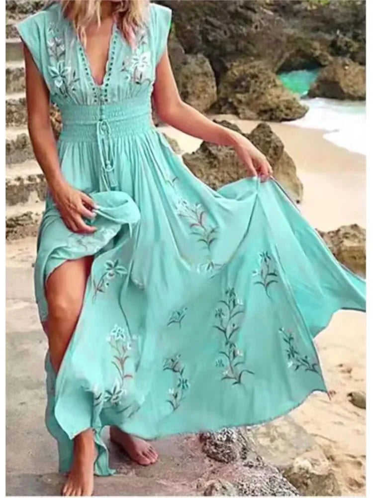Zowie™ – Besticktes Maxikleid für Damen