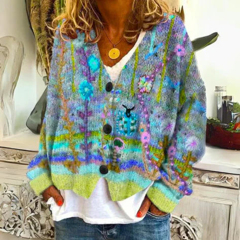 Franka™ – Gemusterte Strickjacke