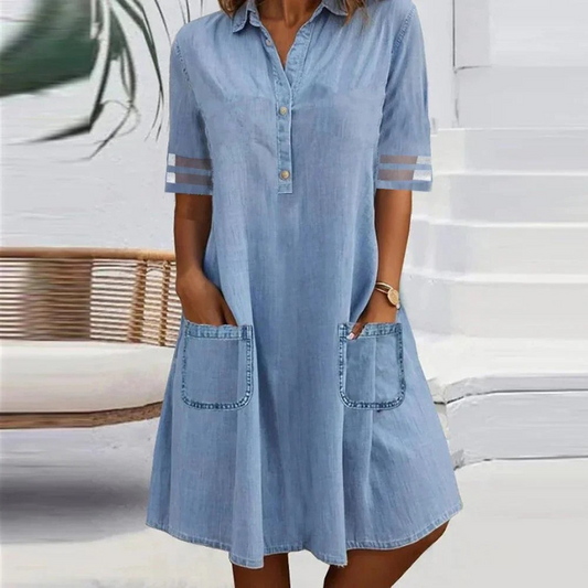 Cassey™ – Leichtes Denim-Kleid für Damen