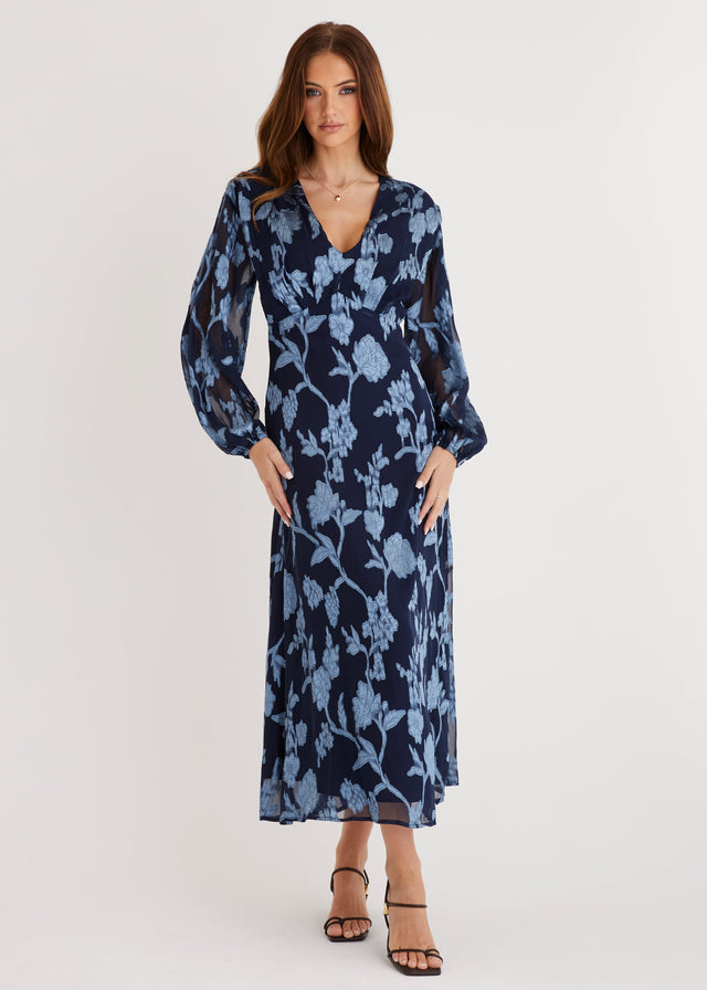 Aveline™ – Maxikleid mit Pink Splash Muster