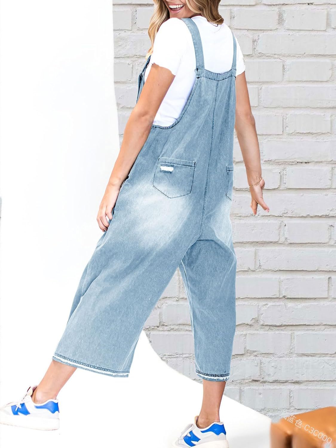 Yseline™ – Lässiger Jumpsuit aus Denim mit weitem Bein