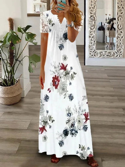 Elian™ – Blumiges Spitzenkleid