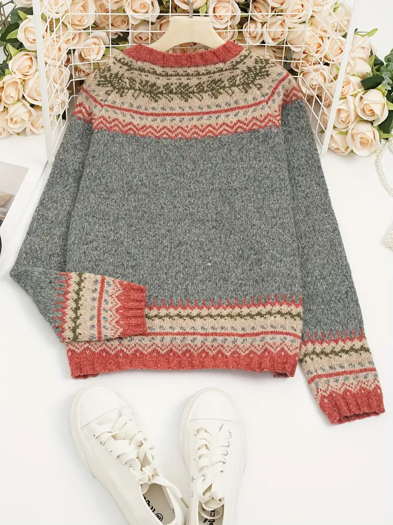 Erika™ Muster Strickpullover