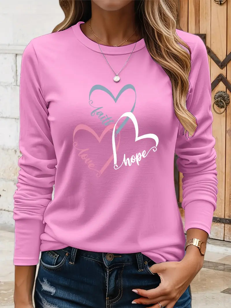 Hoffnungsvolle Herzen Sweatshirt | Gemeinsam gegen Brustkrebs