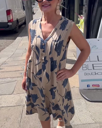 Anele™ - Ärmelloses Kleid mit Knöpfen