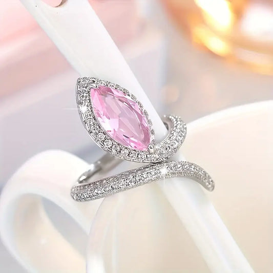 Eleganter Tropfen Ring | Gemeinsam gegen Brustkrebs