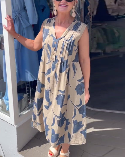 Anele™ - Ärmelloses Kleid mit Knöpfen