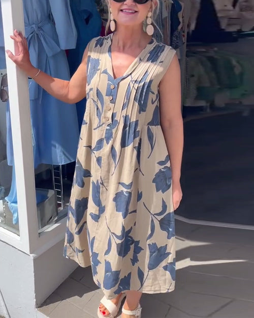 Anele™ - Ärmelloses Kleid mit Knöpfen