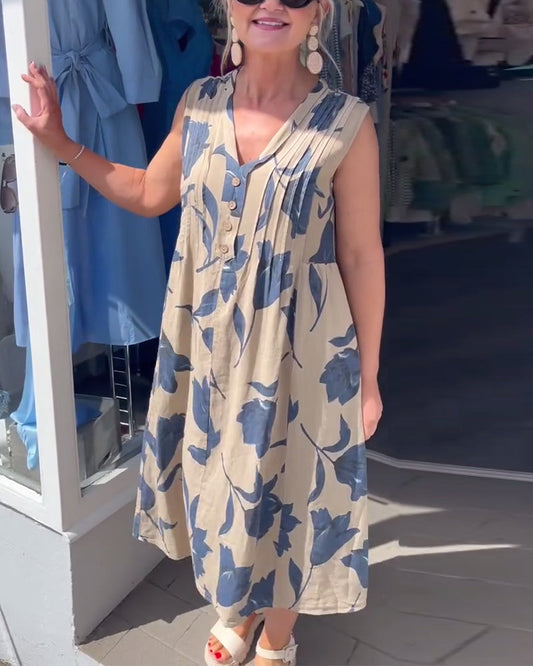 Anele™ - Ärmelloses Kleid mit Knöpfen