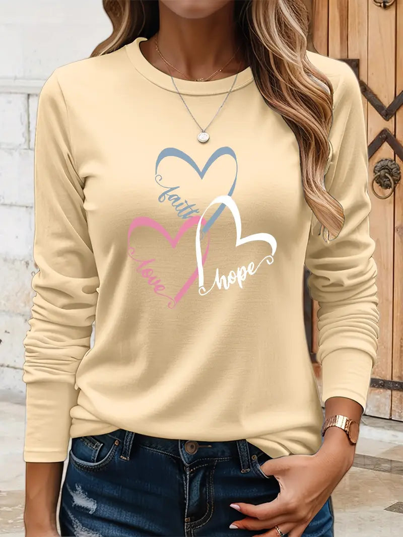 Hoffnungsvolle Herzen Sweatshirt | Gemeinsam gegen Brustkrebs