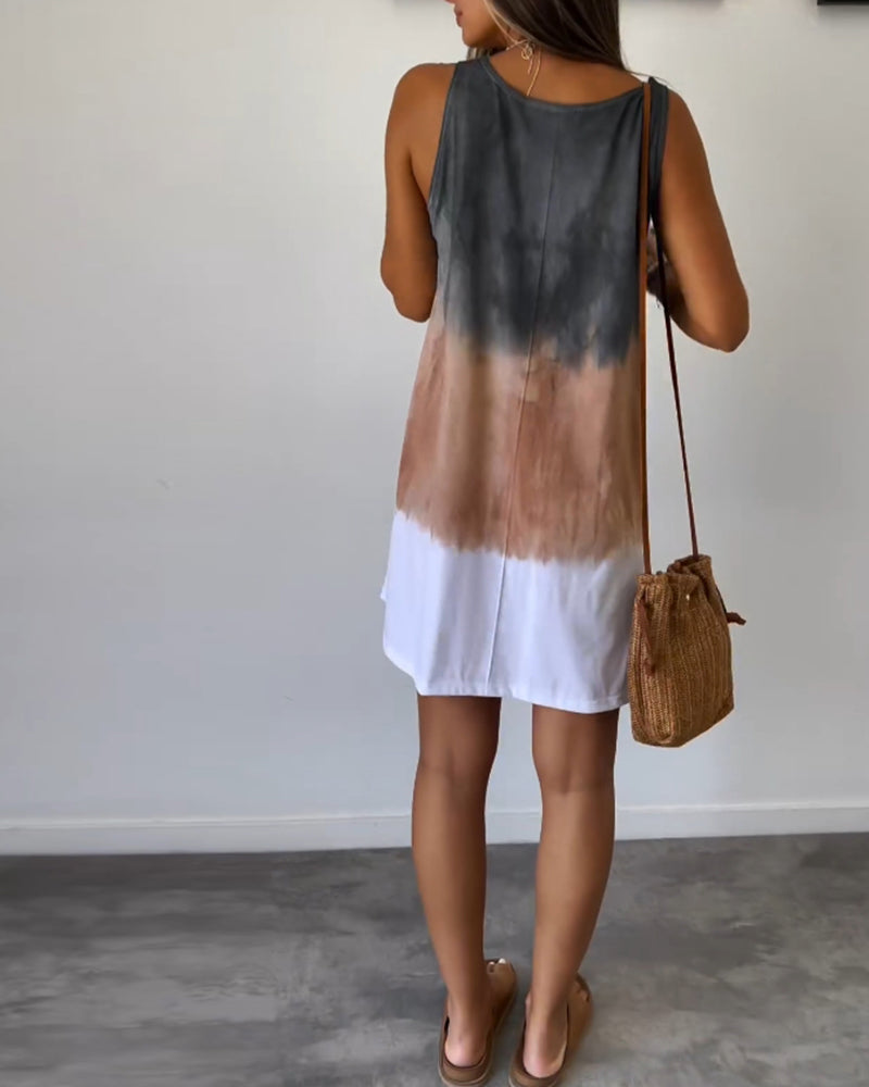 Zorina™ – Ärmelloses Batik-Minikleid