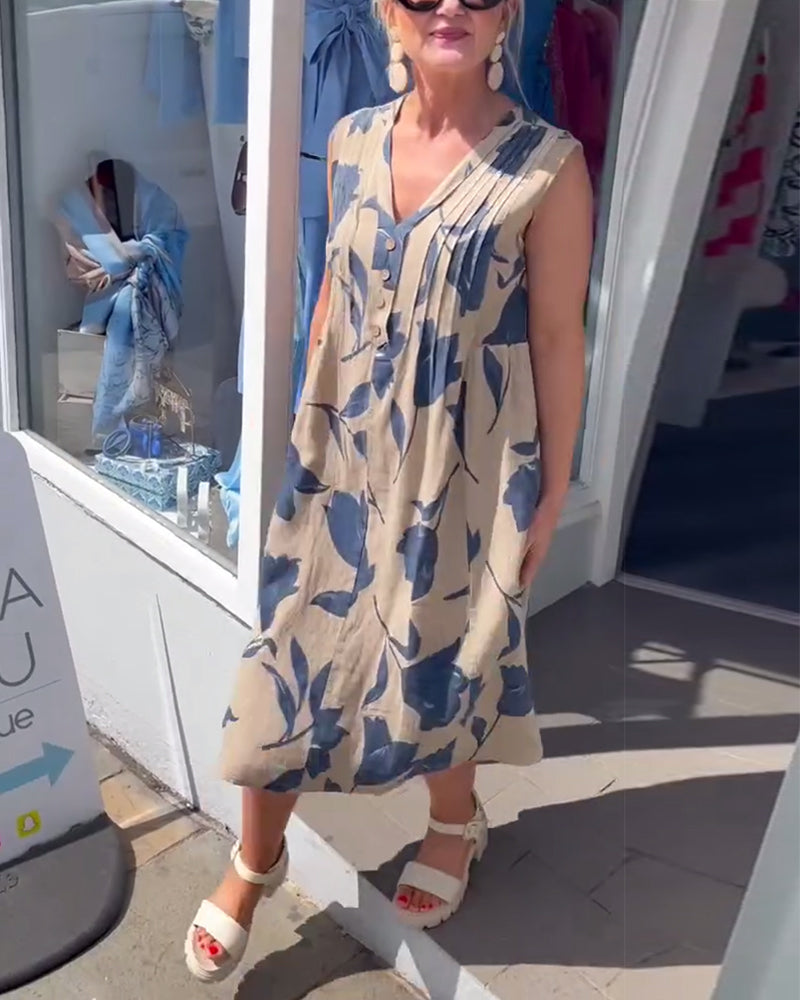 Anele™ - Ärmelloses Kleid mit Knöpfen