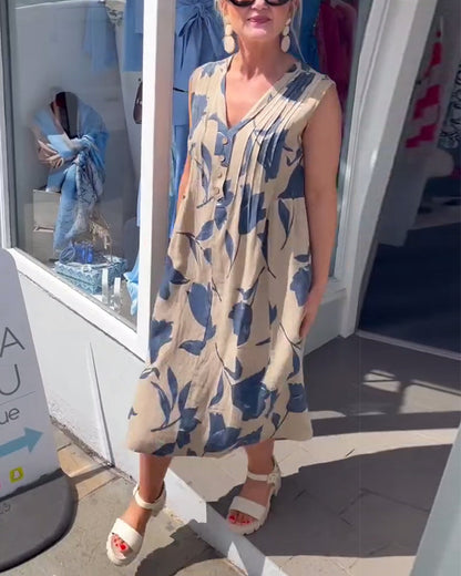 Anele™ - Ärmelloses Kleid mit Knöpfen