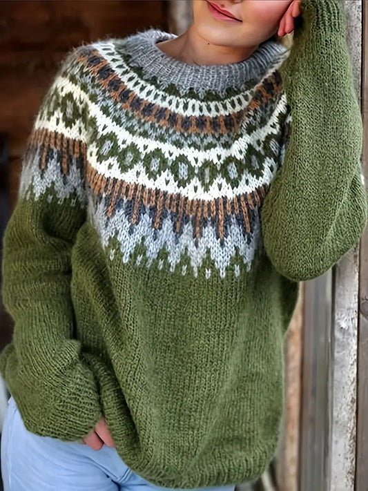 Hannelore™ Gemusterter Strickpullover