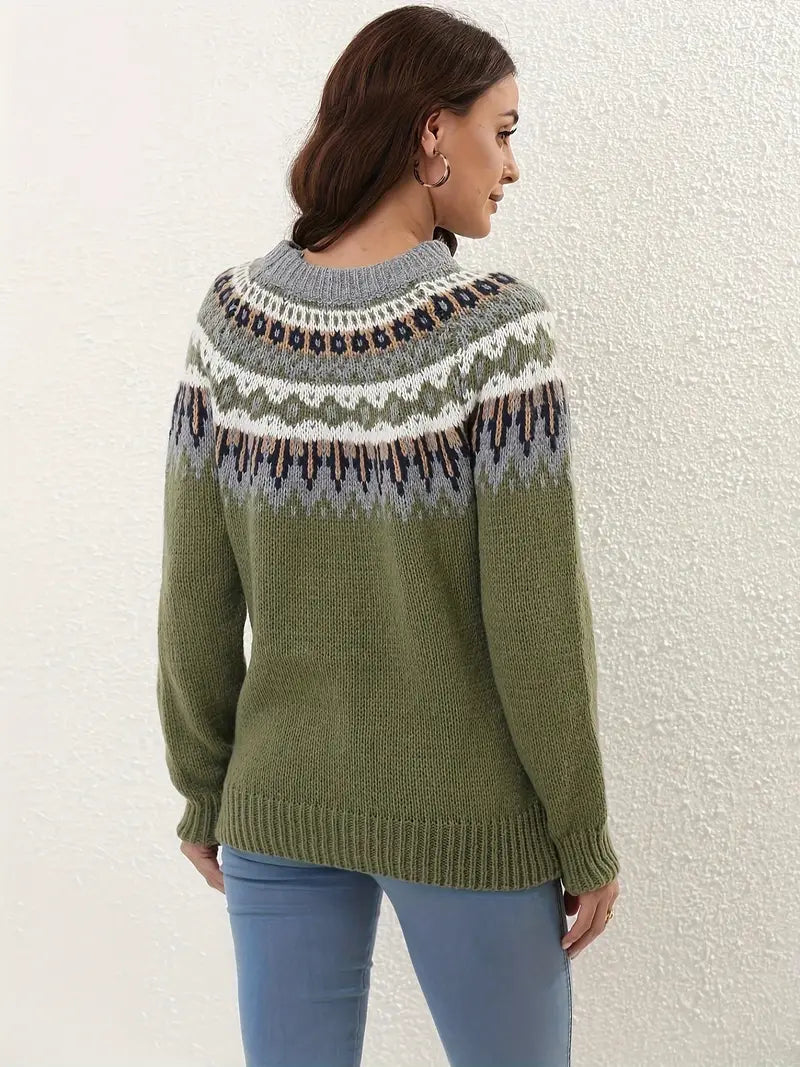 Anja™ Gemusterter Strickpullover