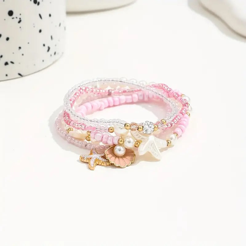 Perlen Armband Set | Gemeinsam gegen Brustkrebs