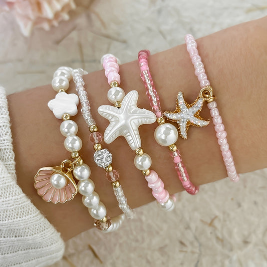 Perlen Armband Set | Gemeinsam gegen Brustkrebs