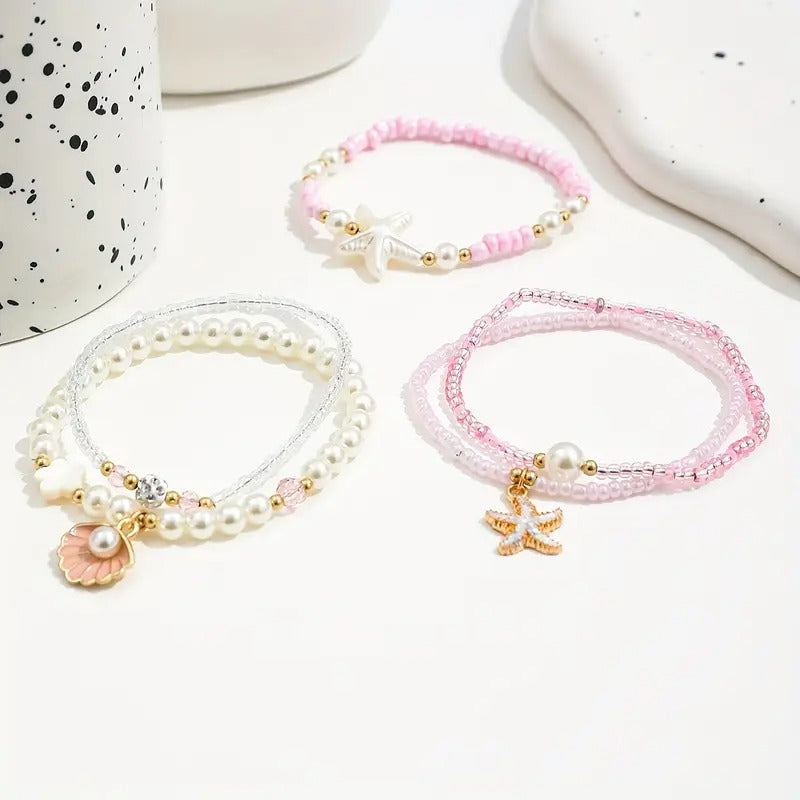 Perlen Armband Set | Gemeinsam gegen Brustkrebs