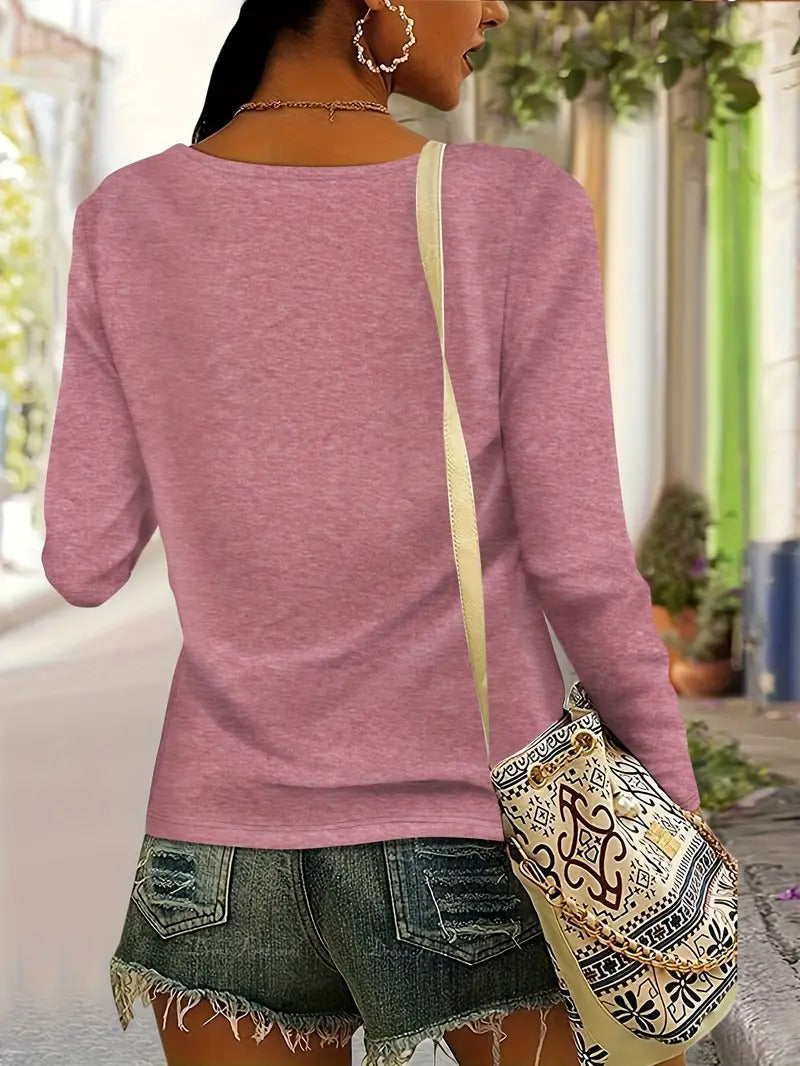 Passioniert Rosa Langarmshirt | Gemeinsam gegen Brustkrebs