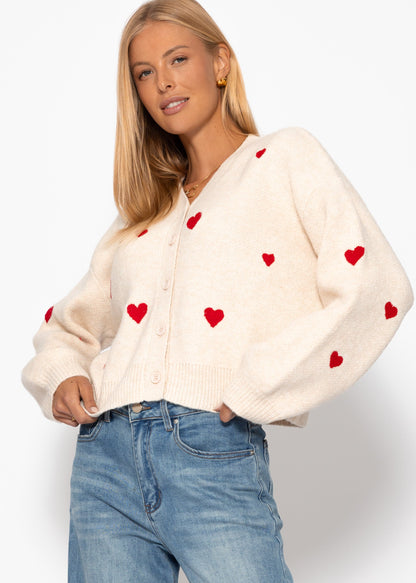 Eva™ – Winterstrickjacke mit Herzmuster