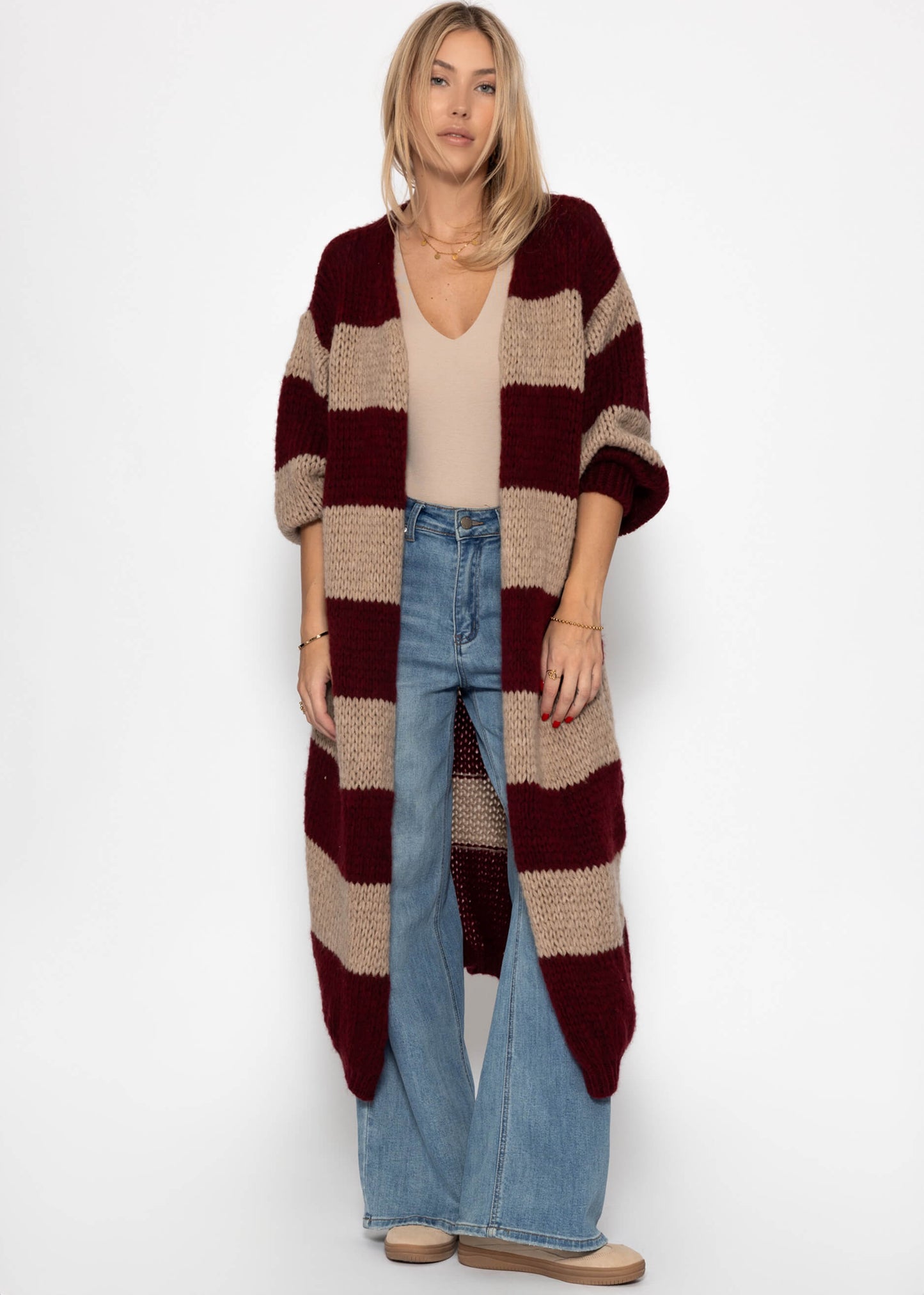 Candice™ – Lange Strickjacke