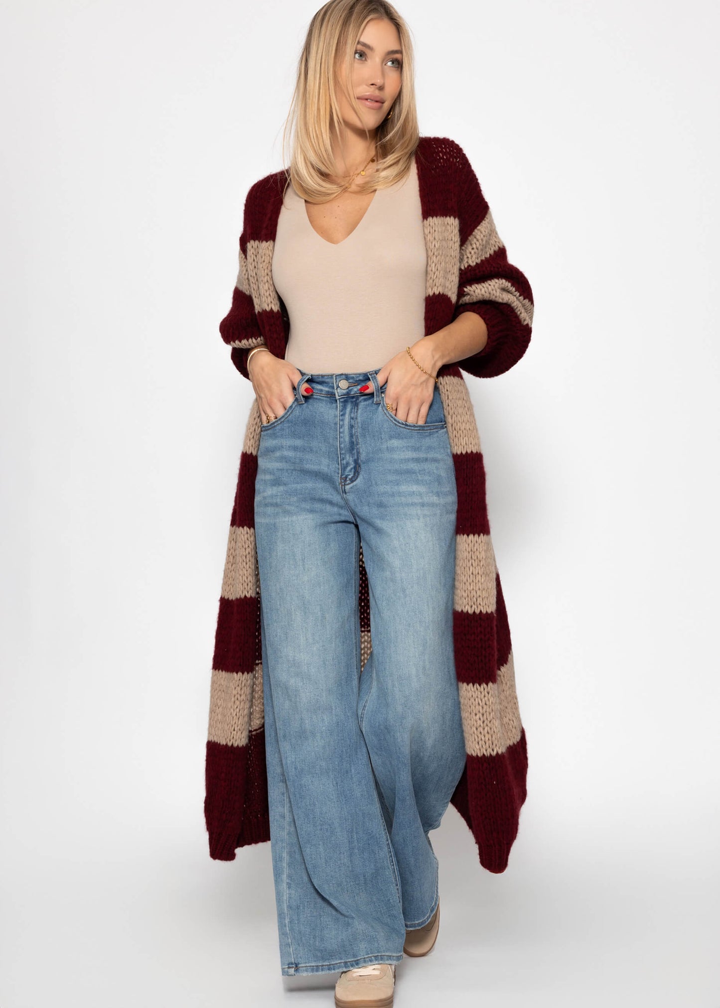 Candice™ – Lange Strickjacke