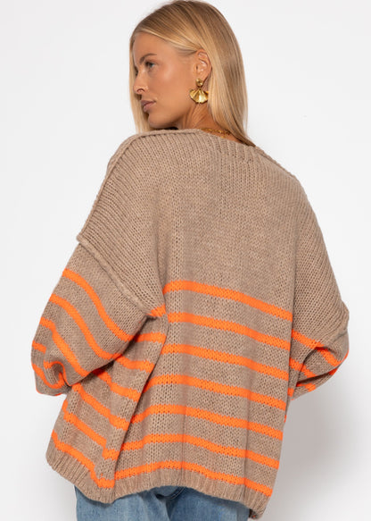 Lorena™ – Strickjacke mit auffälligen Streifen