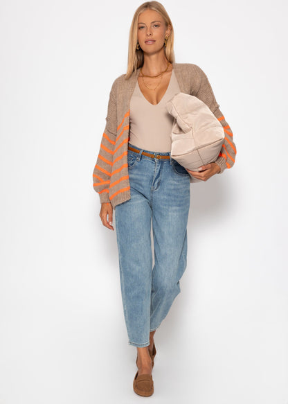 Lorena™ – Strickjacke mit auffälligen Streifen