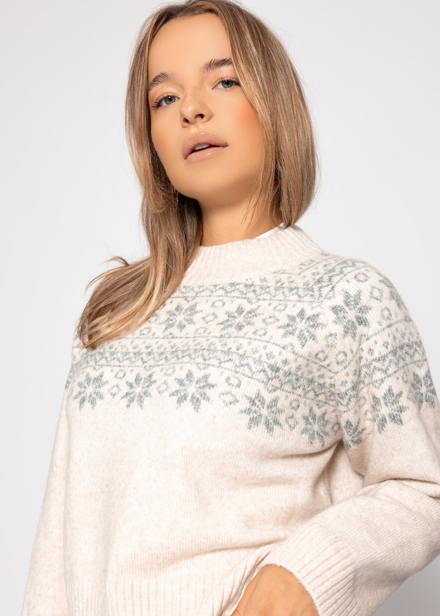 Astrid™ – Pullover mit Schneeflockenmuster