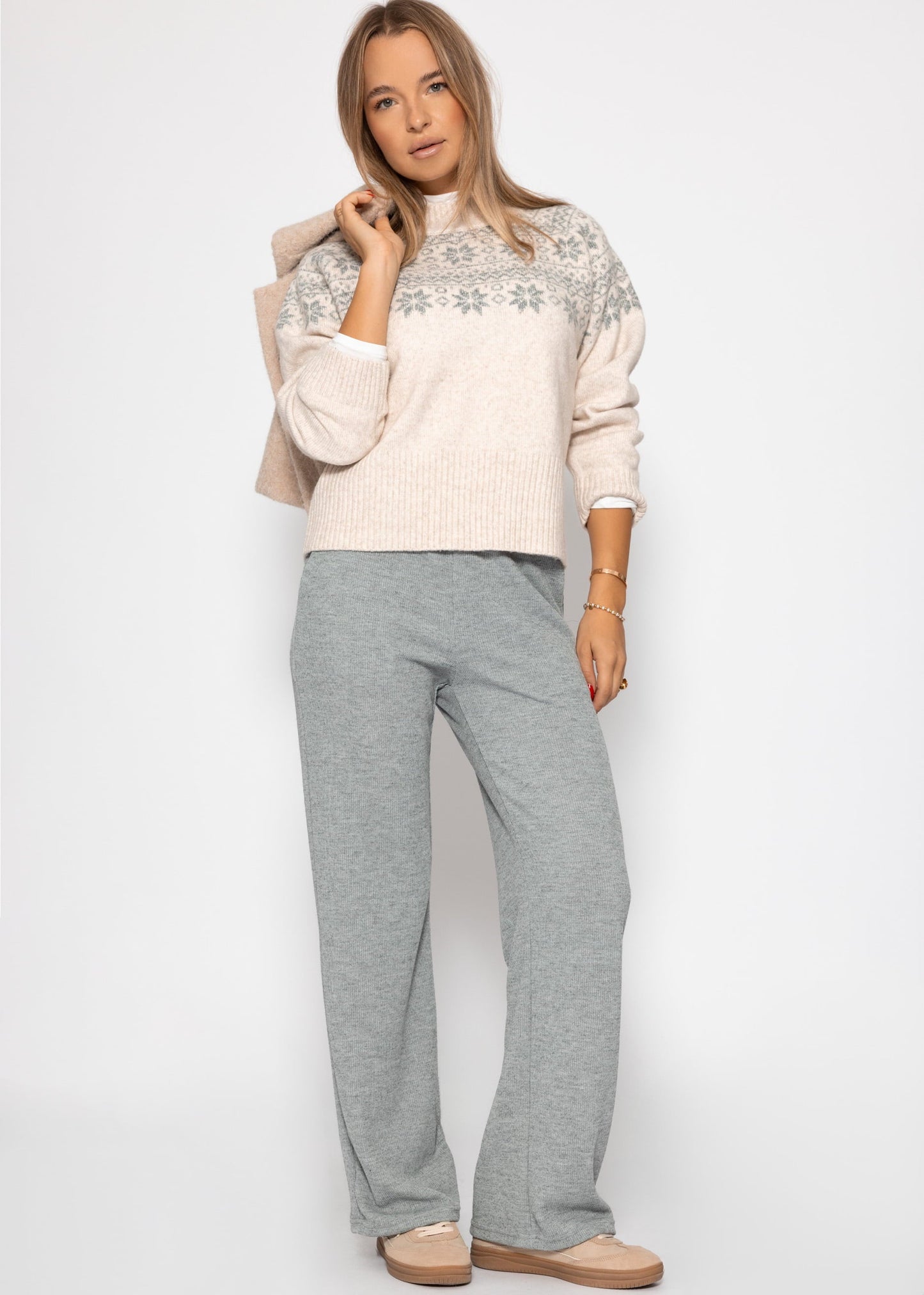 Astrid™ – Pullover mit Schneeflockenmuster