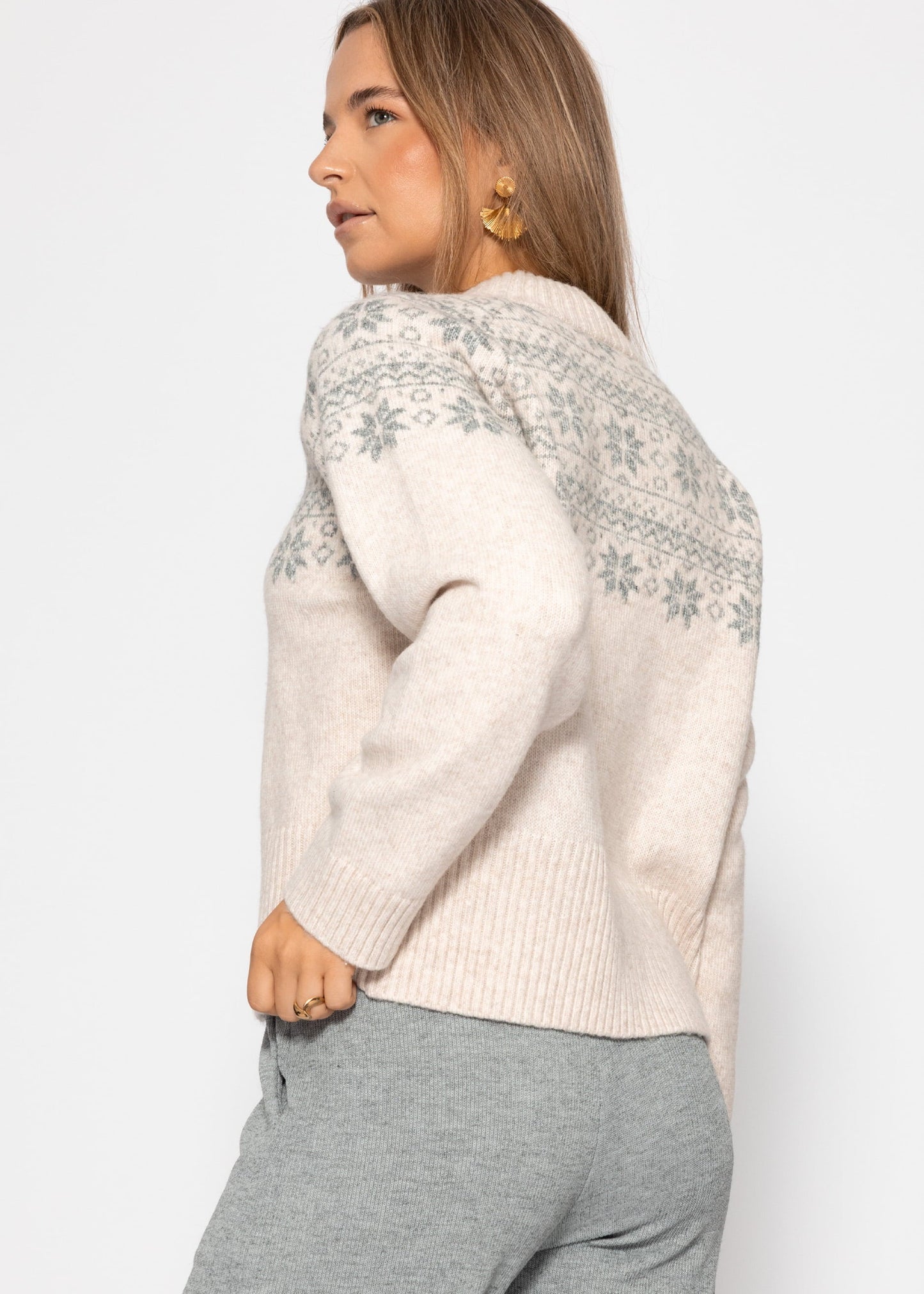 Astrid™ – Pullover mit Schneeflockenmuster
