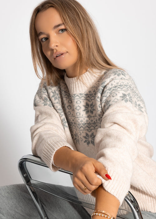 Astrid™ – Pullover mit Schneeflockenmuster