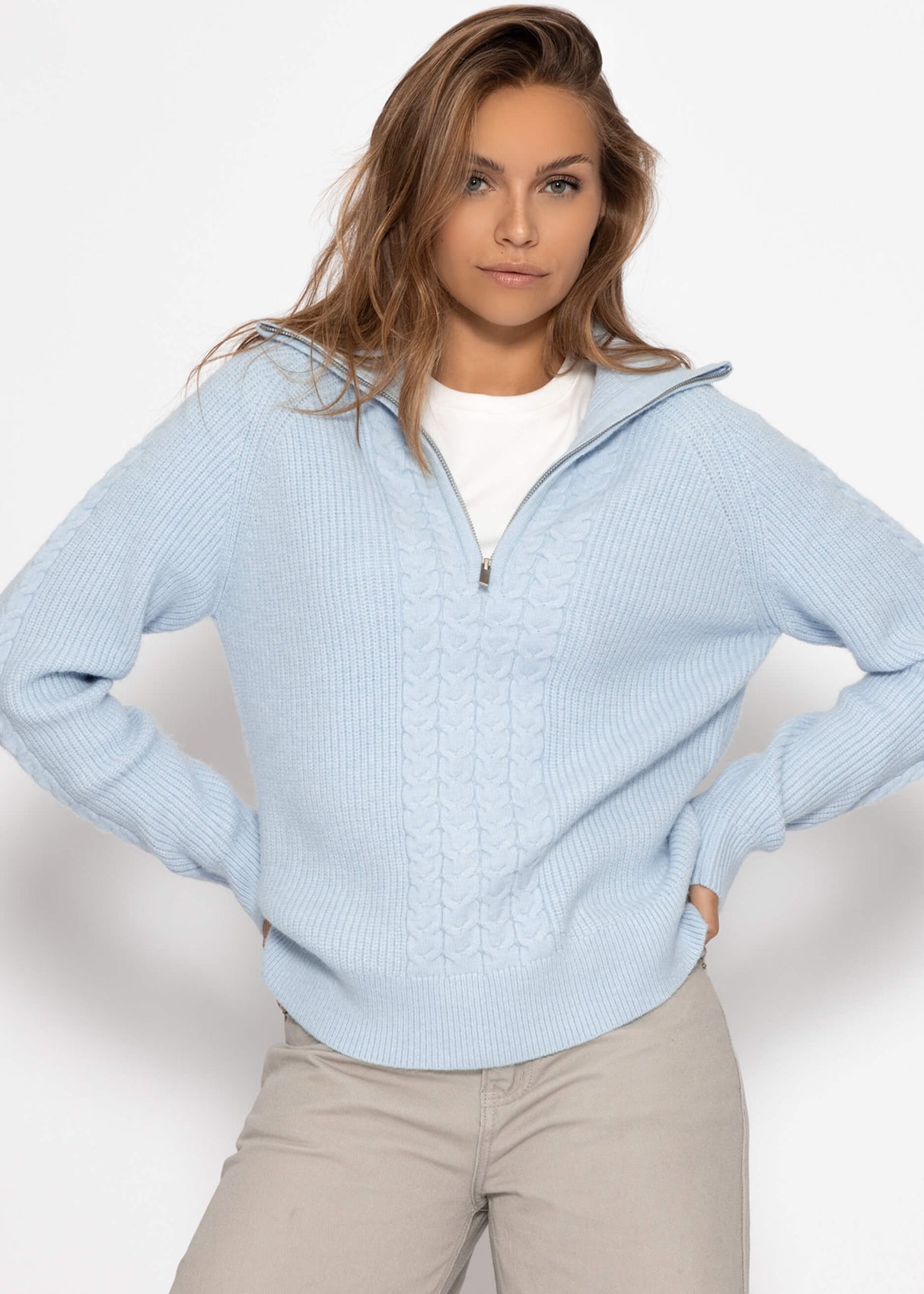 Elise™ – Pullover mit halbem Reißverschluss