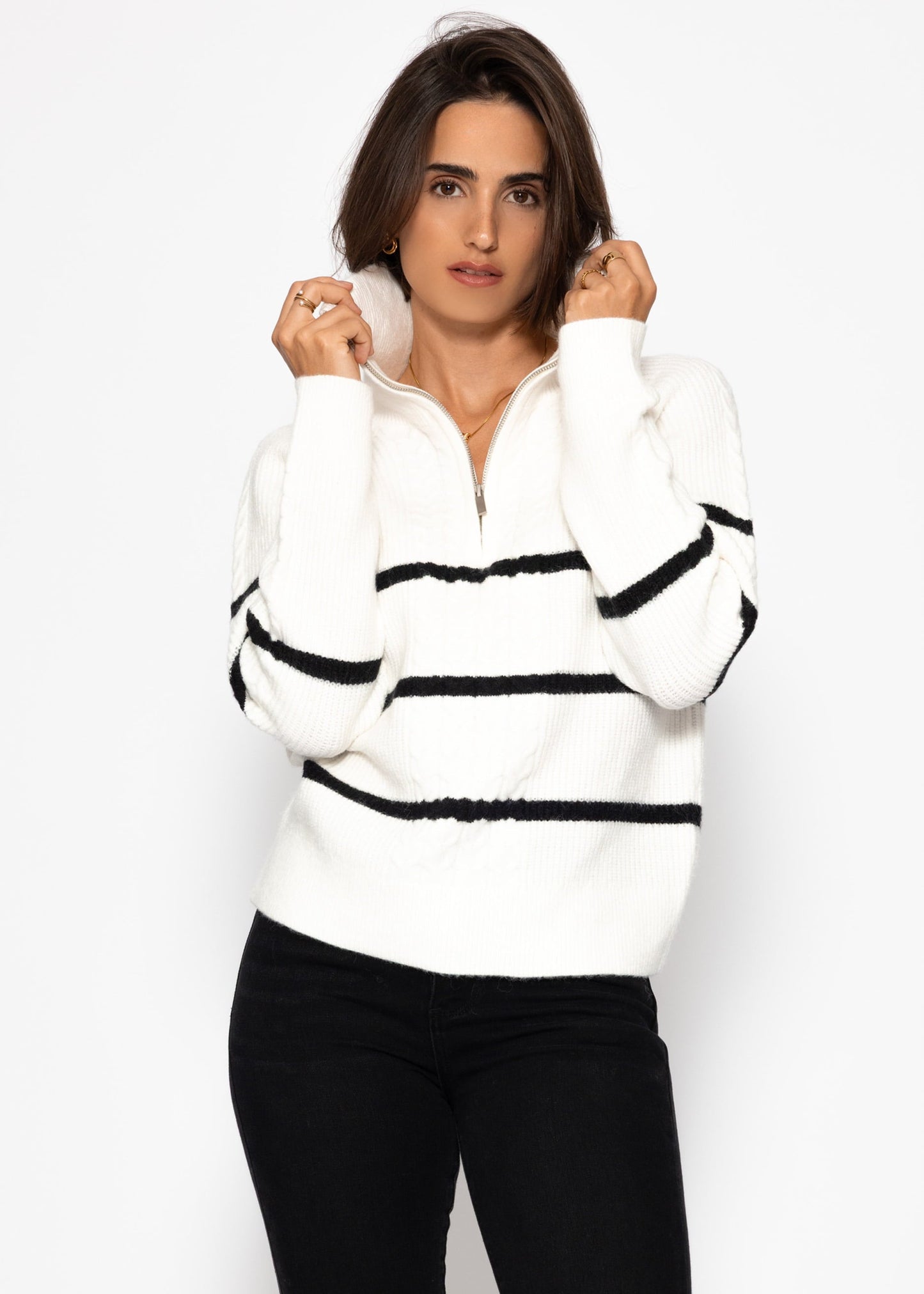 Elise™ – Pullover mit halbem Reißverschluss