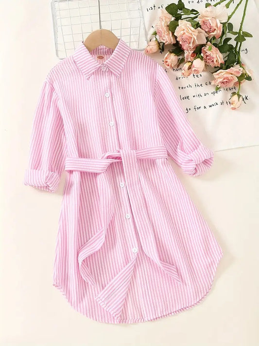 Reylin™ – Gestreiftes Hemdkleid für Damen
