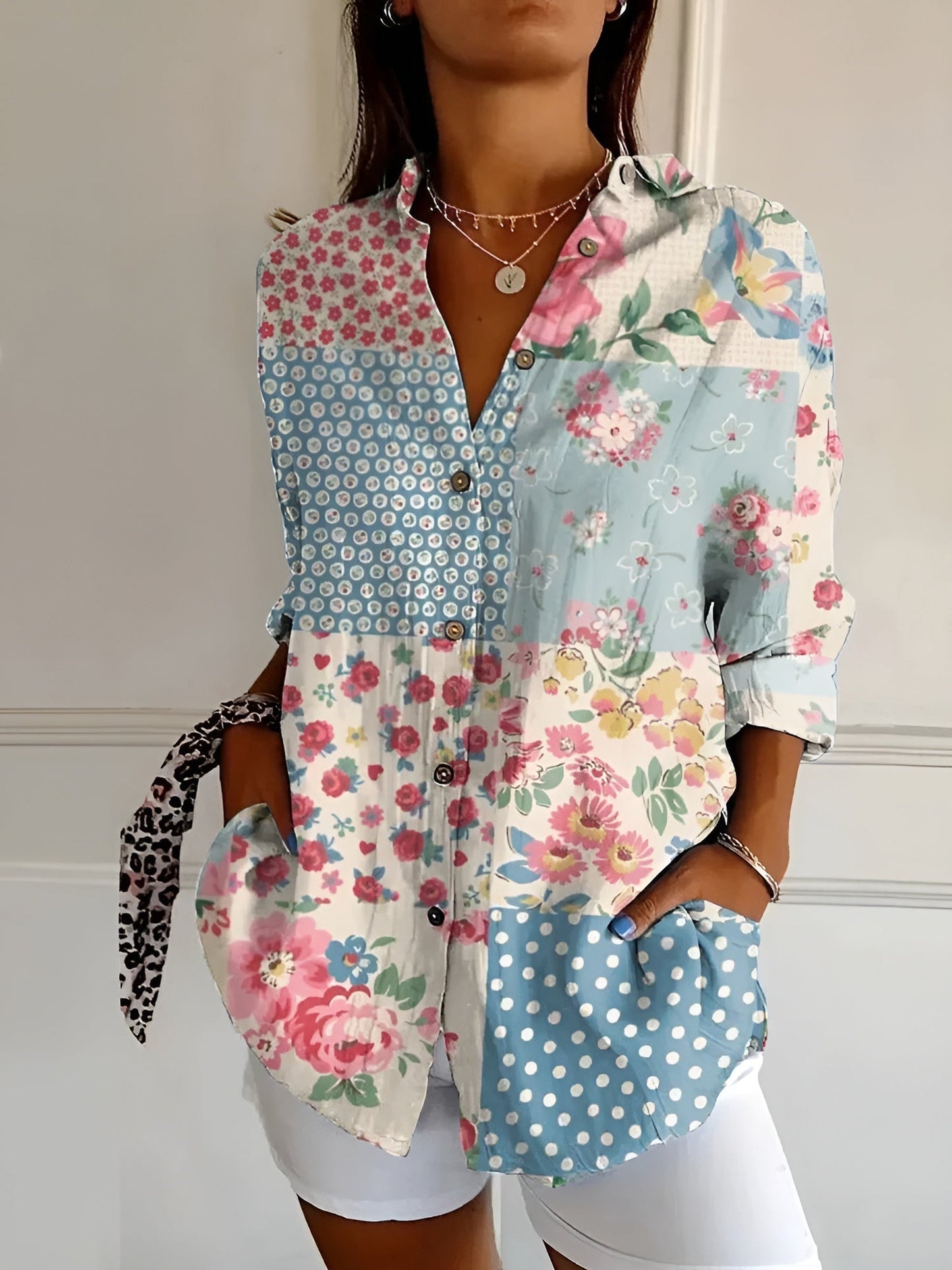 Alina™ - Hemd mit floralem Muster und Knopfleiste